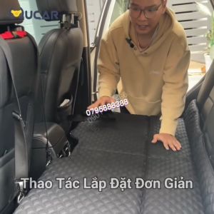 [HCM] Nệm Treo Xe Ô Tô HÀNG VN sản xuất gấp gọn chất liệu da cao cấp chịu lực lên đến 300kg
