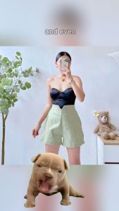 New PLAIN Woven High Waist Shorts Free Size Fit Up to Large