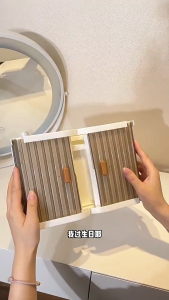 【SG STOCK】Stackable Small Desktop Makeup Organizer Table Foldable cosmetic Medication Organizer drawer storag