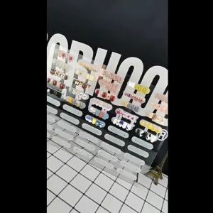 Nail Art Acrylic Transparent Magnetic Display Board False Tips Display Stand Manicure Tools Decoration 美甲亚克力透明磁力展示板穿戴甲甲片