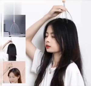 Cây Gãi Đầu Hình Bạch Tuộc Dụng Cụ Massage Đầu Cầm Tay Hình Bạch Tuột 12 Nhánh Châm Cứu Thư Giãn Giúp Tuần Hoàn Máu.