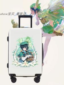 Durable 20 Inch Travel Suitcase Large Capacity Luggage Bag for Men And Women Cartoon Style Zipper Closure ABS plus PC Material