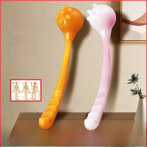 Fitness Silicone Massage Stick Back Beat Device Home Neck Shoulder Small Hammer Acupoint Thumping Massager round Massage Head