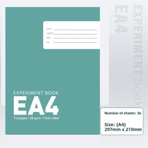 A4 Size Study Notebook Geometric Horizontal Line Blank Page Design Suitable for College Students And Postgraduate Exams