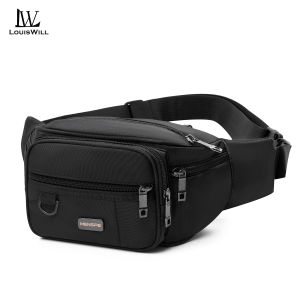 LouisWill Fashion Waist Bag Mens Chest Bag Waterproof Sports Bag Large Capacity Casual Bag Messenger Bag Outdoor Fitness Bag Travel Bag Business Bag