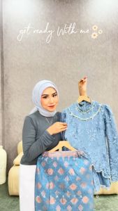 Baju Pasangan Muda Kemeja Batik Motif Songket Kebaya Lamaran Kondangan Couple Sera Denim