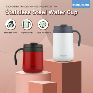 350ml/500ml Coffee Mugs Stainless Steel Thermos Cup Insulation Tea Set with Handle and Lid