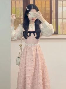 CHANGTONG | Đầm Nhỏ Đẹp Màu Hồng Trẻ Trung Phong Cách Pháp Sang Trọng
