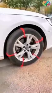 Rainbeau สายรัดล้อรถกันลื่น สายรัดล้อรถกันติดหล่ม ป้องกันการไถล ติดหล่มจากโคลน สำหรับยาง SUV 145 มม. - 295 มม.