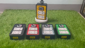 JPS บล๊อคยางพาราแท้ 4x6 ช่องเสียบ มีเบรกเกอร์ 20A ปล๊ักกราวน์ 2ตัว มีไฟแสดงการทำงาน ปลั๊กสนาม (Without power cord)