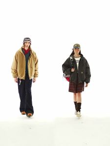 JNXS | Retro American Washed-out Work Jacket Loose Hoodie