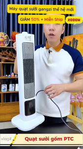 Quạt Tháp Sưởi 2 Chiều Máy sưởi gốm công suất 2000w sưởi ấm mùa đông cho bé an toàn lám nóng nhanh