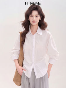 HTMEME | Áo Sơ Mi Pinch Pleat eo Đính Xinh Elegance