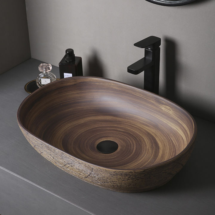 Retro Counter Basin Outdoor Wash Basin Courtyard Art Basin Bathroom ...