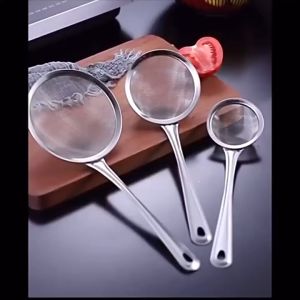 สแตนเลสสตีลตาข่ายกรองท่อระบายน้ำช้อนตักโฟมรังนกกรองนมถั่วเหลือง