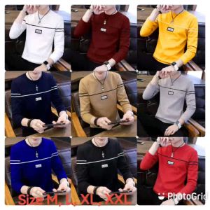 Diskon Sweater Keren Crewneck Cowok Trendy Sweatshirt Elegan Sweter Kekinian Kaos Pria Kasual Rihui