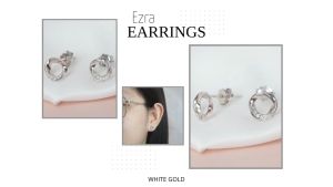 DAVINA Ladies Ezra Earrings Sterling Silver 925 - Anting Wanita Perak S92 Tusuk Bulat Stud