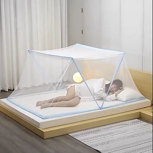 MISO Mosquito & Insect Protection  Foldable Mosquito Net mosquito repellent 1.8 King/1.5 Queen Bed Size Mosquito Nets Decor Home Living Mosquito Net -Tent Mencegah penyakit berjangkit