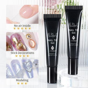 AWStorG 15g Nail Tips Gel Nude Clear Transparent Nail Gel Soak Off UV LED Nail Art Gel Varnish Function Gel Nail Extension