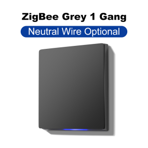 GIRIER ZigBee Wall Switch Tuya Smart Button Light Switches 1/2/3/4 Gang Neutral/No Neutral Wire Required Works Alexa Hey Google