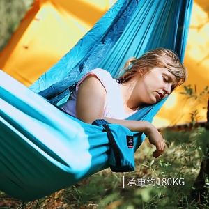 Naturehike Outdoor Camping Hammock Ultralight swing double/single Tear Resistant Fabric High Strength Load Bearing Anti-rollover Hanging Bed NH21DC011