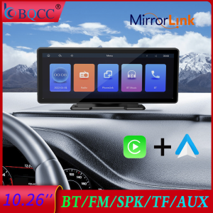 BQCC 10.26 Universal Portable Car Player Carplay Android Auto Mirrorlink BT AUX Video Player Wireless Carplay Screen Car Radio