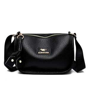 Fashionable Leather Crossbody Bag Womens Shoulder Bag New 2025 Mom Style Small Size Cowhide Versatile Dumpling Shape Bag