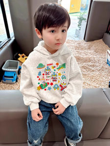 Autumn Winter Fleece Lined Hoodie Cartoon Superhero Design for Boys Baby Toddler Kids Warm Comfortable Cotton Pullover Sweatshirt