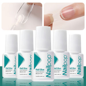 Nailpop Nail Glue 2/5PCS Strong Adhesive Fast Drying Long Lasting Transparent Acrylic Glue for Artificial Nails Nail Art Tools