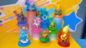 Bandai | Anime Pokemon Fun Adventure Eevee Family Suit Blind Box Jolteon Sylveon Action Figure Collection Model Kids Toy Gift Replica