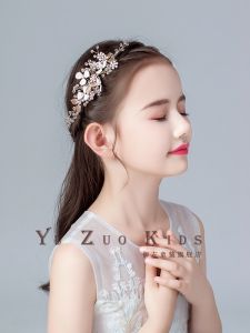 เครื่องประดับผมเด็กผู้หญิง ชุดเจ้าหญิง ชุดเต้นรำ ชุดเดรส เครื่องประดับผมด้านข้าง ชุดเดรสเด็กผู้หญิง แฟชั่นเด็ก วิ่งเล่น งานแข่งขัน