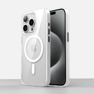 Ultra-Thin Transparent Magnetic Attraction 15 pro Max Case Balueus Anti-Fall Protection Cover for Men And Women