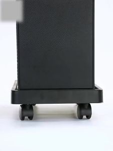 Pc Stand Computer Host Shelf Computer Host Stand Rack Desk Double Layer Host Bracket Computer Riser Base Bracket Movable Universal Wheel Chassis