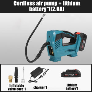 Car Air Pump 21V Multifunctional Portable Air Pump Electric Smart Air Pump Digital Display Auto Tire Pump for Car/Motorcycle