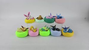 Bandai | Anime Poké Mon Blind Box Eevee Family Sleeping Series Figure 1-9 Pcs Eevee Sleep Series Hand Position Toys Gift for Friends