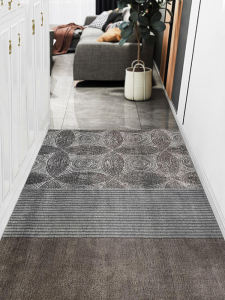 Indoor Outdoor Anti-Slip Silk Circle Door Mat Modern Simple Style Entrance Hall Carpet PVC Material Easy to Clean Customizable