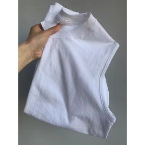 New Chinese Style Loose Cotton Sleeveless Mens T-Shirt Summer Breathable Printed round Neck Cool Feeling Base Shirt Top