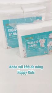 KHO PHÚ NHUẬN_Combo 05 túi khăn vải khô đa năng cao cấp HappyKids 600G không mùi an toàn cho bé