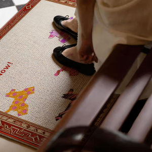 ZHIXIAO | Chinese Style Retro Non-slip Mat Orange