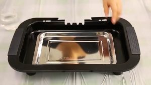Electric Barbecue BBQ Grill & Steamboat Hot Pot Pan Electric Smokeless Grill Barbeque Korean Pan Teppanyaki