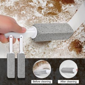 แปรงหินล้างโถส้วม ช่วยขจัดคราบที่ฝั่งลึกหลุดออกอย่างง่ายดาย แปรงหินภูเขาไฟธรรมชาติ (สีเทา) ล้างห้องน้ำ ไม่ต้องใช้น้ำยา