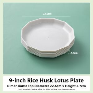 MEIDI | Food-Grade Thick Heat-Resistant Large Disposable Rice Hull Plate