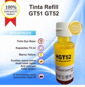 Tinta Compatible GT51 GT52 Refill Cartridge Printer HP 680 678 802 682