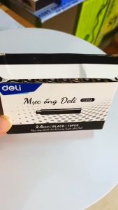 Hộp 6 ống mực deli 2.6mm - nhanh khô không cặn không nhoè phù hợp với mọi loại bút máy