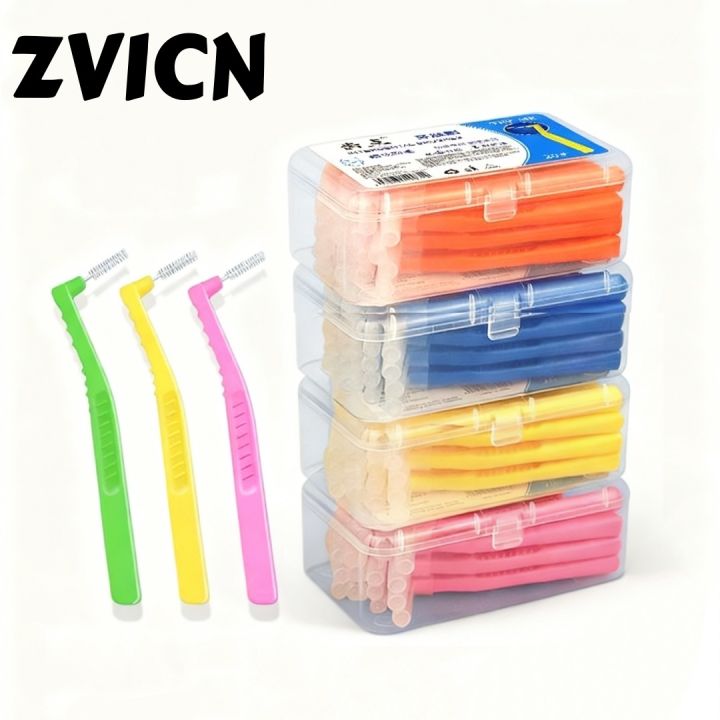 20 Cọ Kẽ Răng Hình Chữ L, Hộp Đựng, Lông Mềm, Dụng Cụ Làm Sạch Chỉnh ...