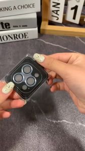 2 IN 1 CD ฟิล์มกระจก กันรอย เลนส์กล้อง สำหรับ iPhone 11 15 Pro Max 12 13 14 Pro Max 14 Plus 12 13 Mini เลนส์กล้อง