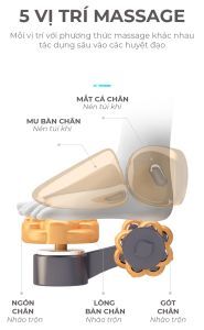 Máy massage thư giãn chân bàn chân lòng bàn chân 6D cao cấp tại nhà mát xa xoa bóp làm ấm ép không khí bấm huyệt giảm stress dễ ngủ thư giãn cho bà bầu người luyện tập thể thao người già