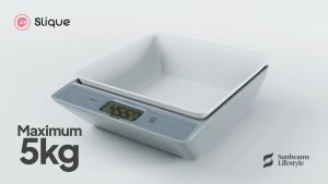 SLIQUE Digital Kitchen Weighing Scale: Tempered Glass White High Precision Kitchen & Home Essentials