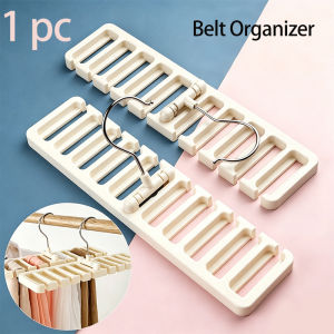 Tie Belt Hanger Wardrobe Closet Organizer 10 Card Slots Large Capacity Belt Storage Rack Scarf Tie Hanging Organizer Scarf Hook