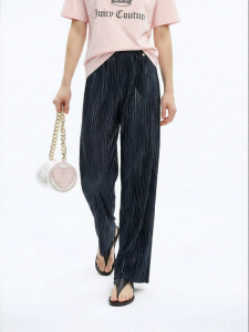 Juicy Couture | New Stylish Glitter Pleated Loose Straight Long Pants